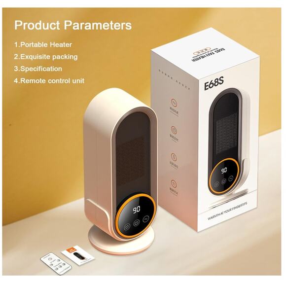 Space Heater Indoor Efficient Adjust Therm,1200W PTC Rapid,Ceramic,Remote,Timer - Picture 7 of 8